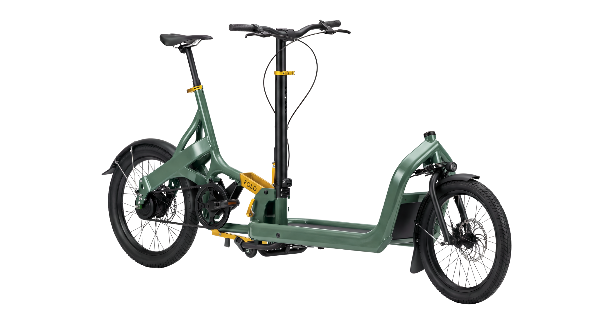 Vue technique détaillée du vélo cargo FOLD